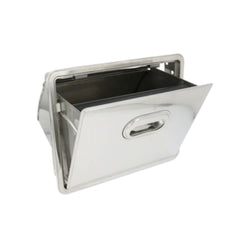 Tilting Closed Bottom Waste Drawer - Stainless Steel | Built-in